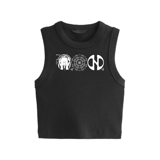 Dopamine Black Crop Muscle Tank