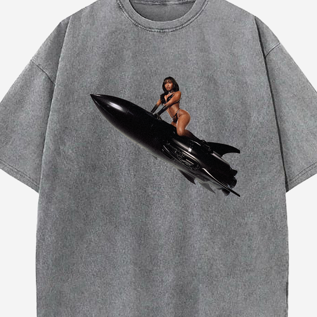 Dopamine Rocket Grey Tee