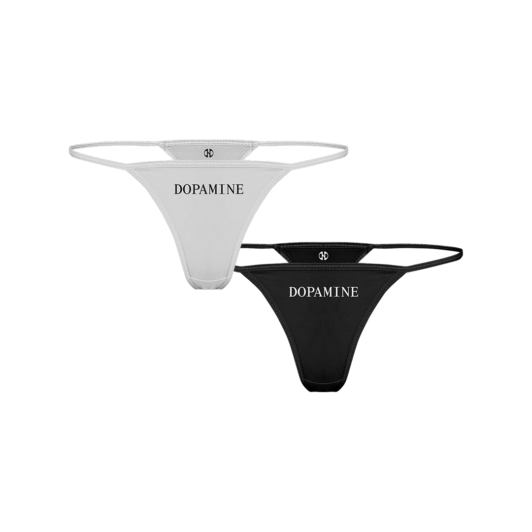 Dopamine Thong Set (Black/White)