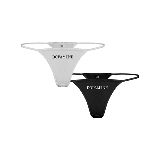 Dopamine Thong Set (Black/White)